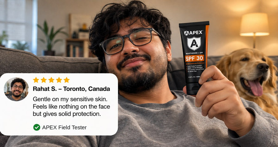 Rahat S., Toronto — gentle on my sensitive skin, feels like nothing but protects.
